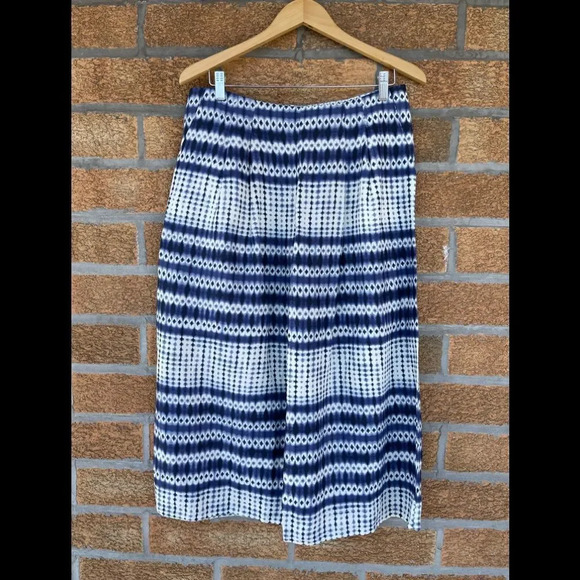 Anthropologie Corey Lynn Calter Blue Linen Wide Cropped Nalu Pants size 10 - Picture 4 of 12